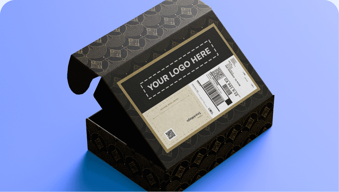 Premium black gift box with your logo