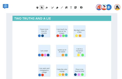 Two truth and one lie ice breaker.