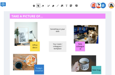 Interactive visual story telling board.