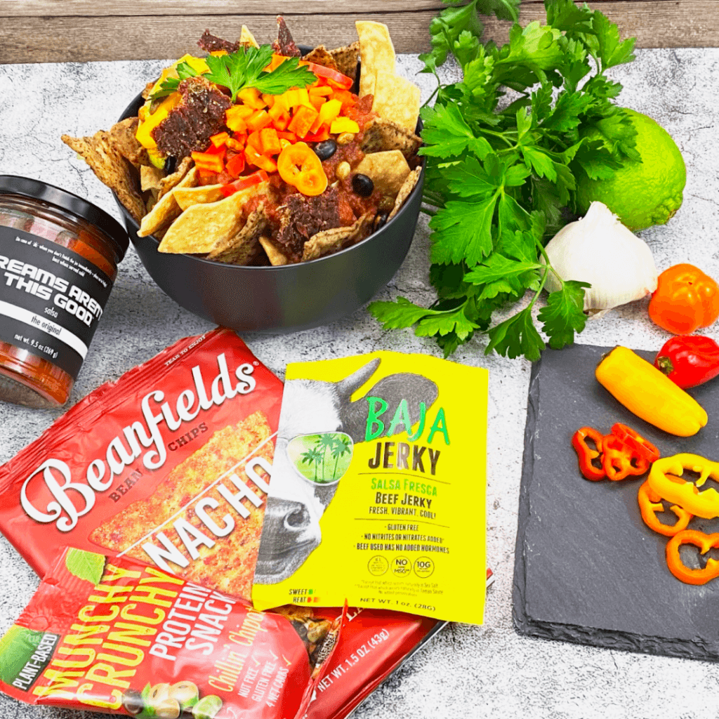 Ingredients to make nachos