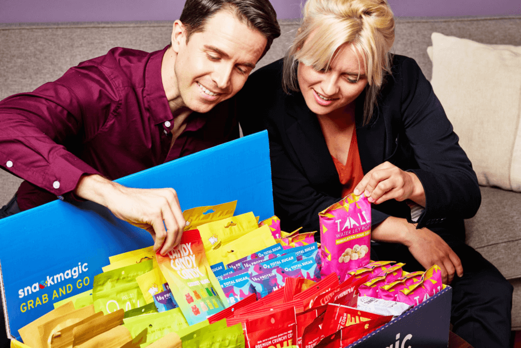employees picking snacks together