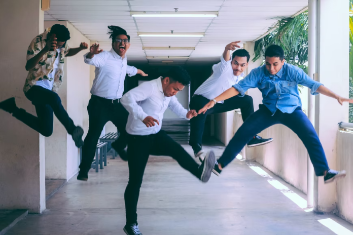 employees jumping for joy in appreciation