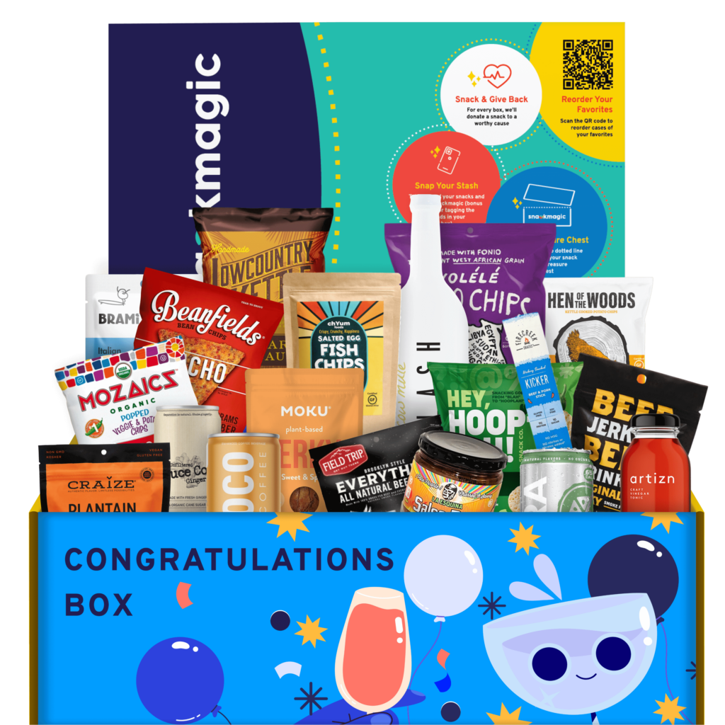 congratulations box from snackmagic