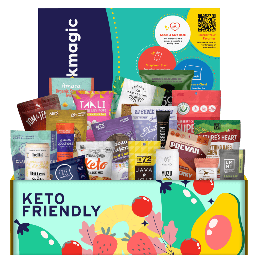 A huge SnackMagic box full of keto-friendly snacks and bites.
