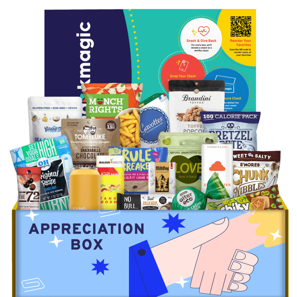 A huge SnackMagic box of snacks and treats to show appreciation to its recipients.
