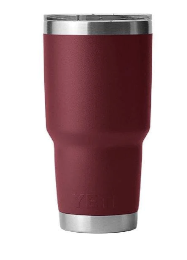 A customizable Yeti tumbler from SwagMagic in the color Harvest Red.